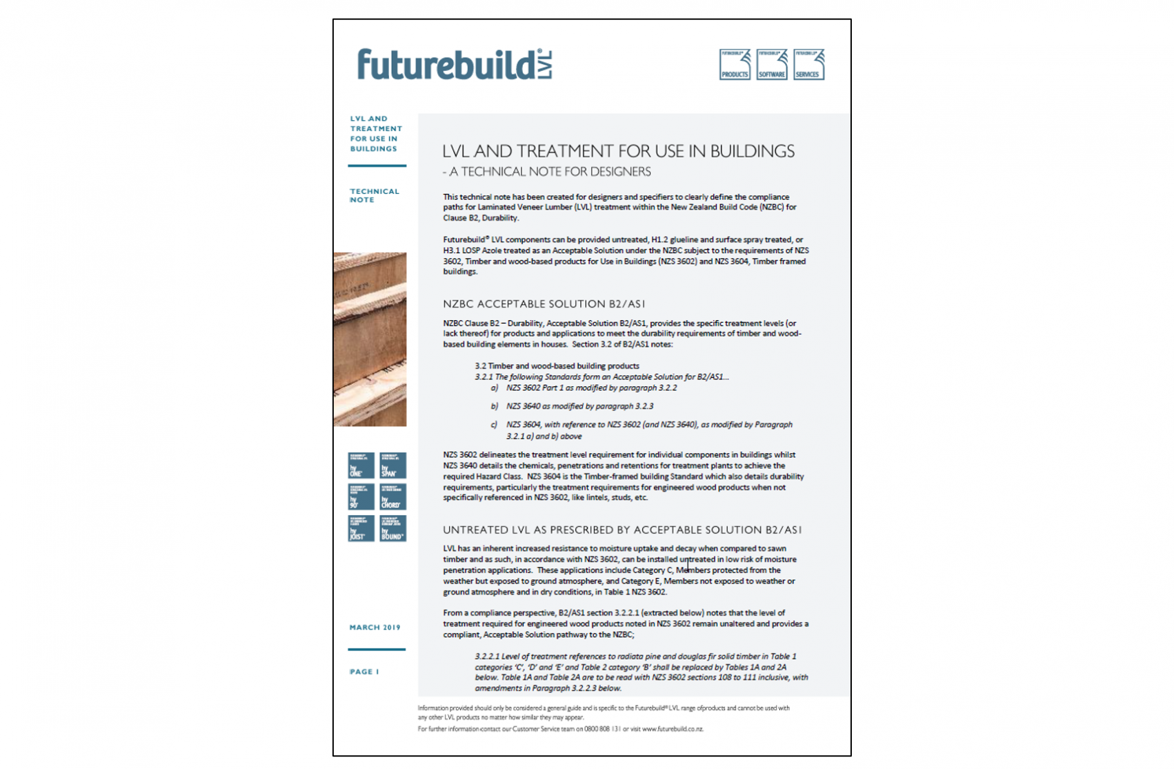LVL and Treatment for Use in Buildings Information Bulletin